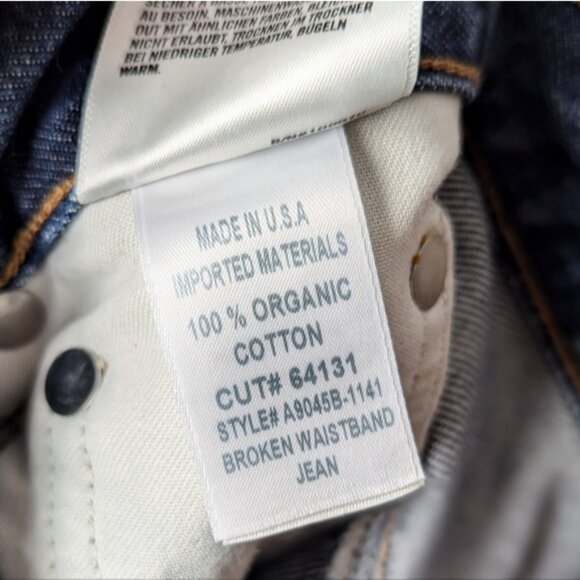 AGOLDE Broken Waistband Jeans Baggy Straight Leg Intrigue Blue 24 - Picture 15 of 15